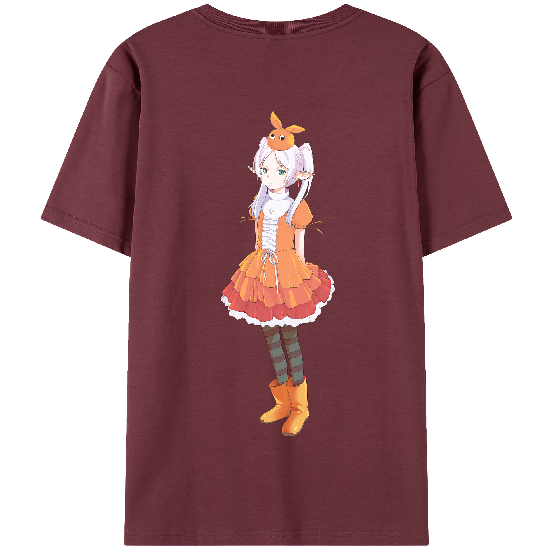 （画像用） 葬送のフリーレン Frieren 綿100％半袖Tシャツ（背面プリント）